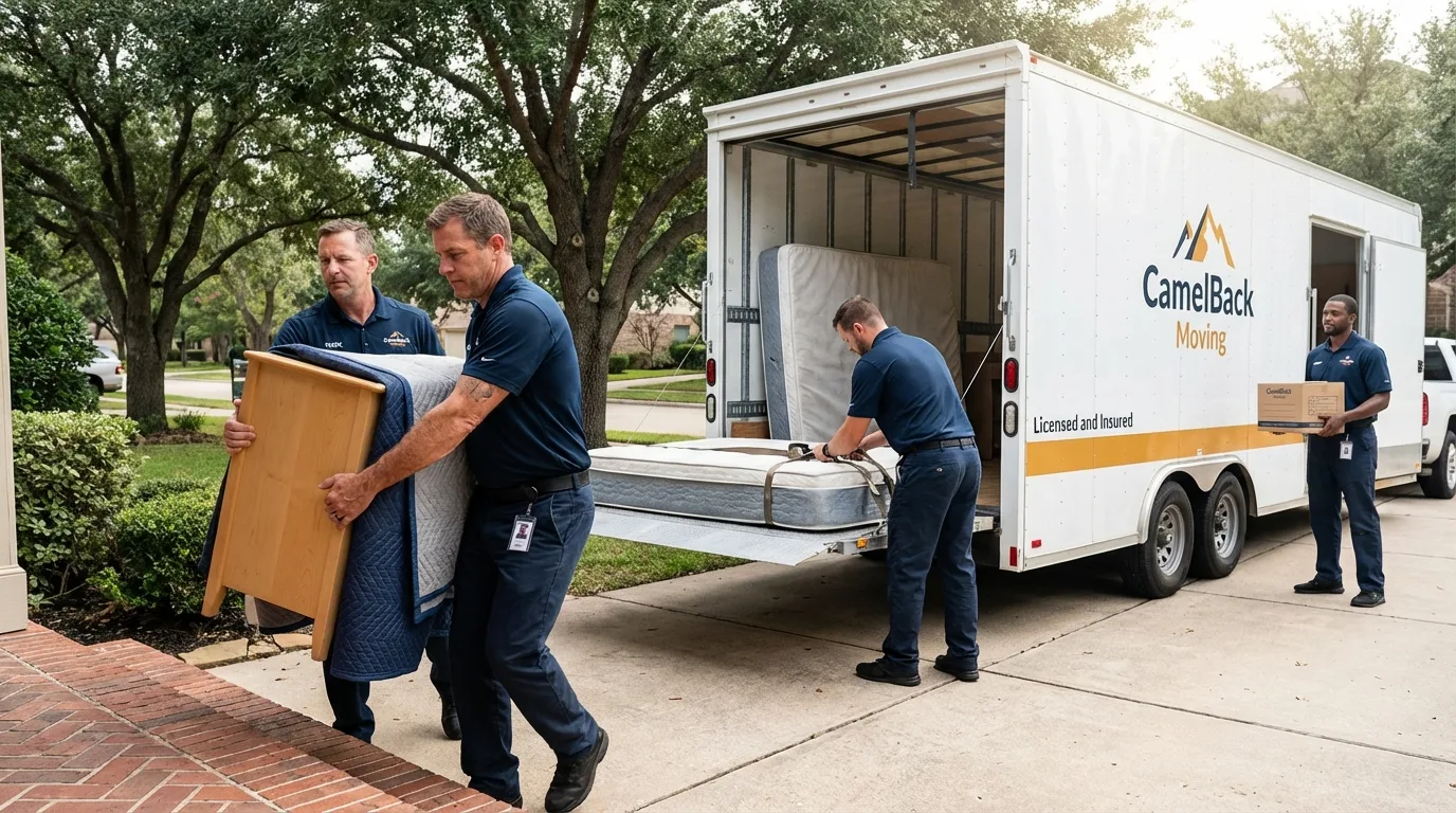 Crew loading residential truck for cross-state move from Coplay, PA